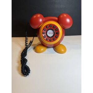 Disney Mickey Mouse Corded Push Button Desk Telephone Memorex DPH8020-C Tested